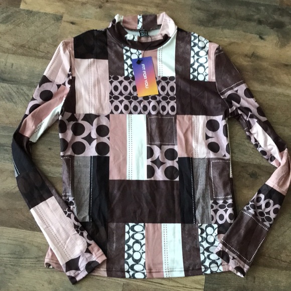 NWT Monogram Top 🤎 Shein L XL - Picture 4 of 5